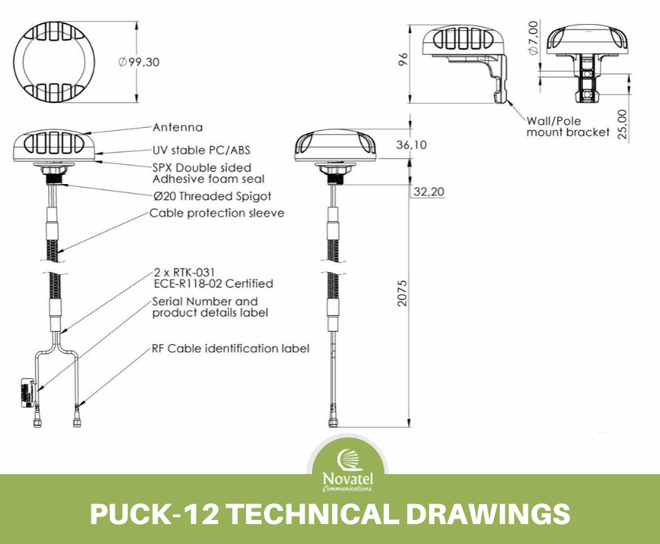 Reference Image: Poynting PUCK-12 Technical Drawing
