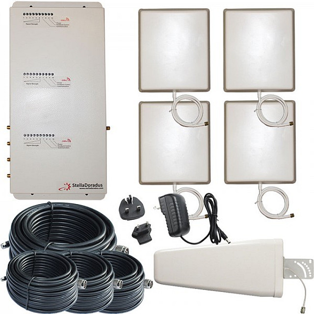 Stelladoradus 3-band 800 / 900 / 1800Mhz 4-port Mobile Signal Repeater (R3-O-XXX)