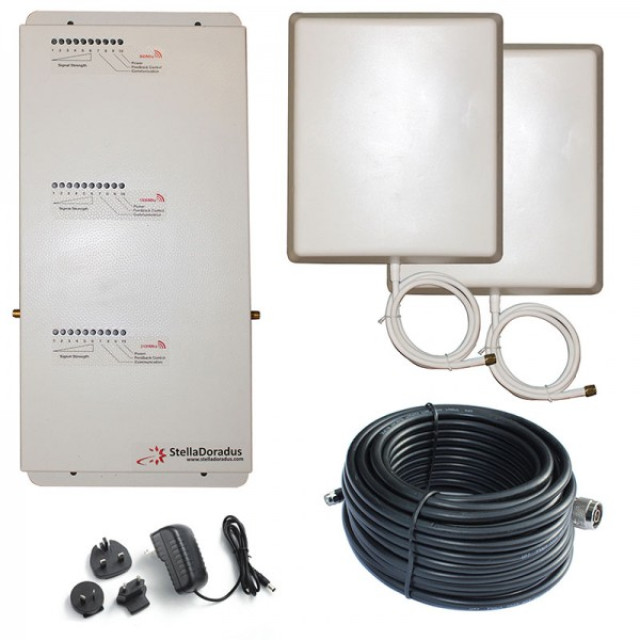 StellaDoradus 3-band 800 / 900 / 1800 MHz Mobile Signal Repeater and PSU Only (R3-SOHO-RPS)