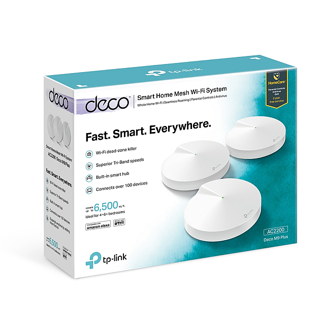 TP-Link Deco M9 Plus - Mesh WiFi System for Smart Homes