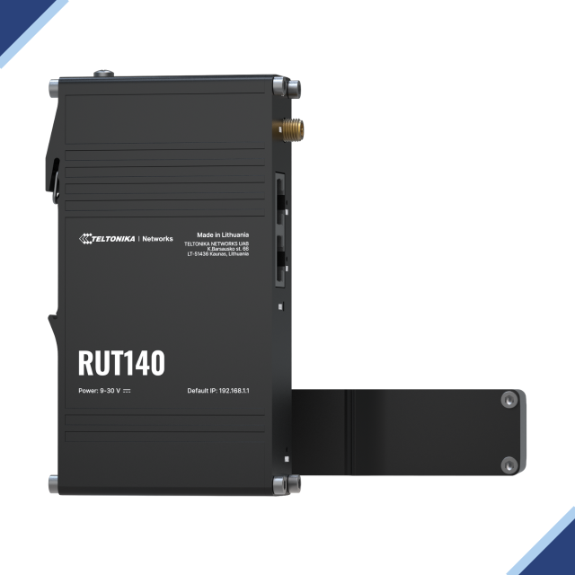 Teltonika RUT140: OPC UA Capable Industrial Ethernet Network Router with RS234 Port & Wi-Fi 4