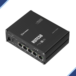 Teltonika RUTC50: Dual SIM 5G/4G Router with Auto-Failover, Load-balancing, and WAN Bonding Capabilities