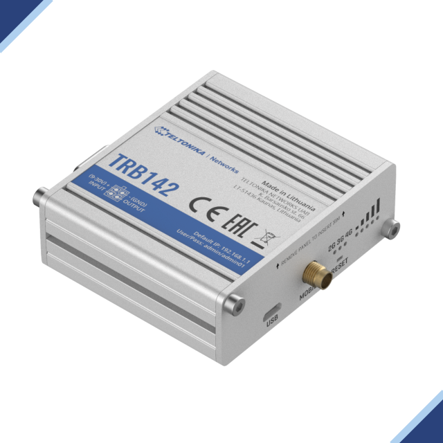 Teltonika TRB142: 4G LTE Cat1 IoT Gateway w/ VPN functionality & Linux-based Firmware