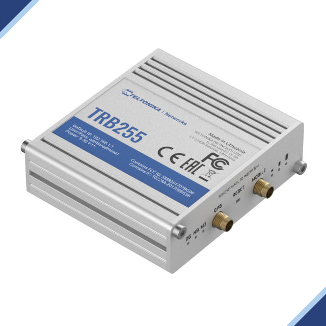 Teltonika TRB255: M2M Industrial IoT Gateway With OpenVPN and Dual-SIM Failover Support
