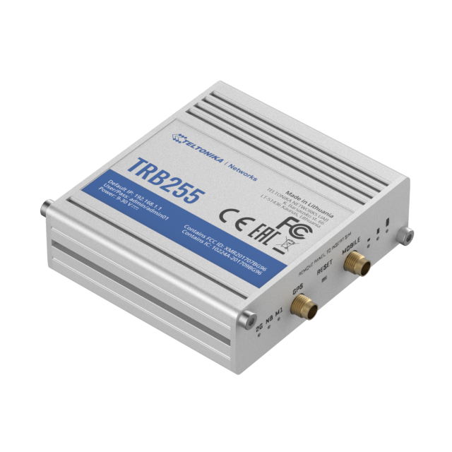 Teltonika TRB255: M2M Industrial IoT Gateway With OpenVPN and Dual-SIM Failover Support