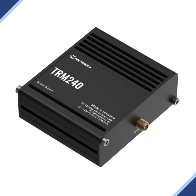 Teltonika TRM240: Industrial Cellular LTE Cat 1 Modem With An External Antenna