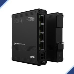 Teltonika TSW304: Small Yet Sturdy Industrial Switch with 4-Port & Built-in DIN Rail